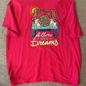 Women’s plus 2x pink Leopard JEEP t-shirt